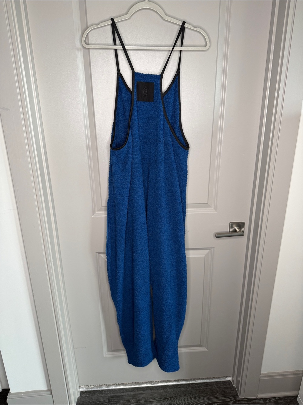 FP Movement by Free People Deep Blue Terry Jumpsuit with Black Trim - Picture 3 of 4
